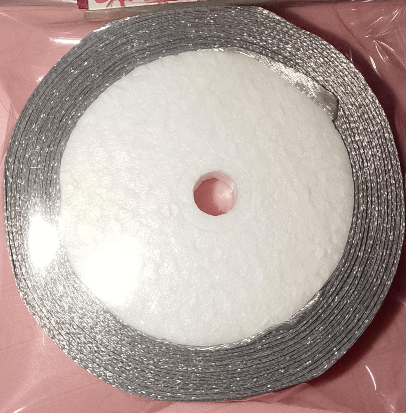 Pita Satin 1/2 Inch Warna Abu Merek Mawar