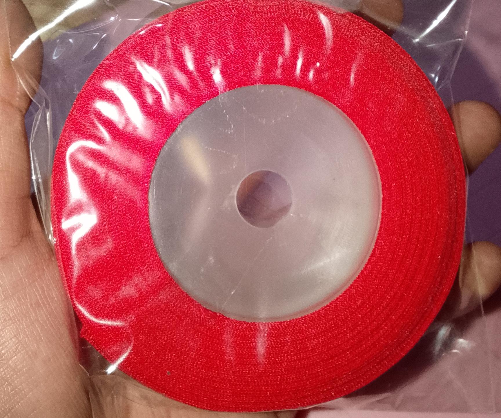 Pita Satin 1/2 Inch Warna Merah Putih 